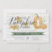 Invitation Automne Citrouille Custom Age fête d'anniversaire (Devant)