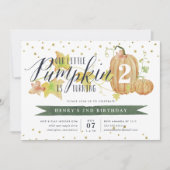 Invitation Automne Citrouille Custom Age fête d'anniversaire (Devant)