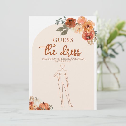 Invitation Automne Citrouille Devinez Le Fête des mariées De  (Debout devant)