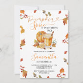 Invitation Automne Citrouille épice & Tout Nice 2ème annivers (Devant)