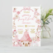 Invitation Automne Citrouille Fairy Premier anniversaire (Debout devant)