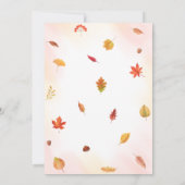 Invitation Automne citrouille fête d'anniversaire (Dos)