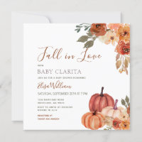 Automne Citrouille Floral Chute d'amour Baby showe