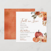 Invitation Automne Citrouille Floral Chute d'amour Fête des m (Devant / Derrière)