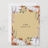 Invitation Automne Citrouille Floral Dîner de répétition (Dos)