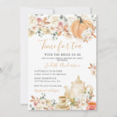 Invitation Automne Citrouille Floral Temps pour la Fête des m (Devant)