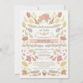 Invitation Automne Citrouille Folithe Funeral Memorial (Devant)