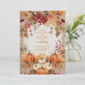 Invitation Automne Citrouille  Mariage de script (Debout devant)