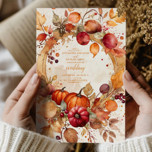 Invitation Automne Citrouille Mariage de script