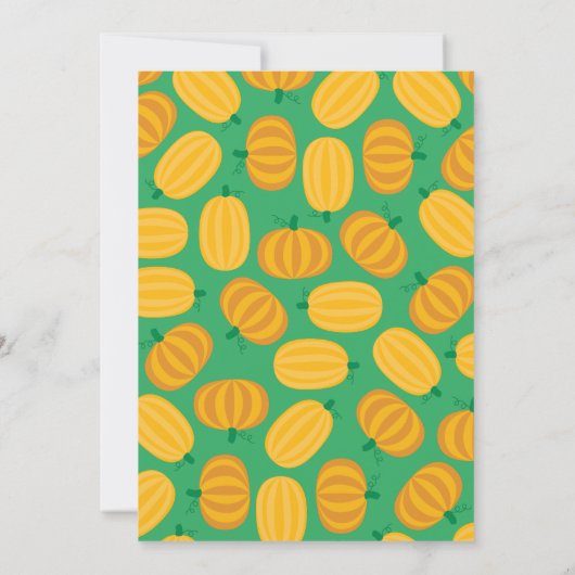 Invitation Automne Citrouille Patch 1er Anniversaire Invitati (Dos)