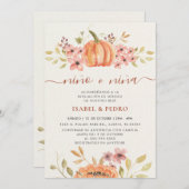 Invitation Automne Citrouille Rustique Boho Espagnol Genre Ré (Devant / Derrière)