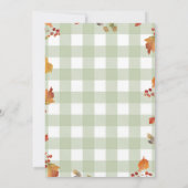 Invitation Automne Citrouille Sage Green Camion Anniversaire  (Dos)