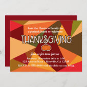 Invitation Automne Citrouille Thanksgiving Amusant Coloré Aut (Devant / Derrière)