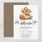 Invitation Automne citrouille | Tomber amoureux | Fête des ma (Devant / Derrière)