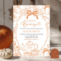 Automne Citrouille Vintage Orange Toile bébé brass