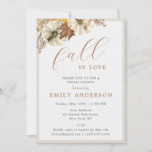 Invitation Automne Citrouilles blancs tomber dans la Fête des (Devant)