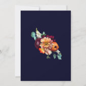 Invitation Automne Colonnes Bourgogne Orange Mariage (Dos)