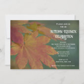 Invitation Automne Coloré Feuille Automne Equinox Célébration (Devant)