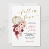 Invitation Automne Corail Bourgogne automne en amour invitati (Devant)