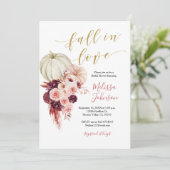 Invitation Automne Corail Bourgogne automne en amour invitati (Debout devant)