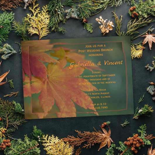 Invitation Automne Couleurs Poste Mariage Brunch