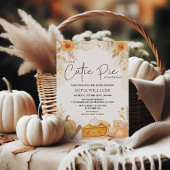 Invitation Automne Cutie Pie Citrouille Baby shower