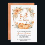 Invitation Automne dans Love Rustic Orange Citrouille Fête de<br><div class="desc">Chute en Amour Rustique Citrouille nuptiale Invitation,  Chute en Amour Engagement partie Orange Citrouille invitation, </div>