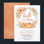 Invitation Automne dans Love Rustic Orange Citrouille Fête de<br><div class="desc">Chute en Amour Rustique Citrouille nuptiale Invitation,  Chute en Amour Engagement partie Orange Citrouille invitation, </div>