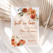 Invitation Automne dans Love Rustic Orange Citrouille Fête de