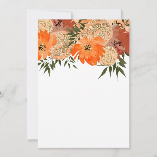 Invitation Automne dans Love Rustic Parties scintillant Fête  (Dos)