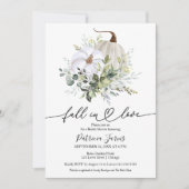 Invitation Automne dans Love Verdure Citrouille Automne Fête (Devant)