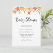 Invitation Automne d'automne de l'invitation | de baby shower (Debout devant)