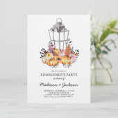 Invitation Automne de l'aquarelle Fiançailles de lanterne (Debout devant)