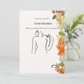 Invitation Automne Devinez la robe mariée jeu de douche nupti (Debout devant)