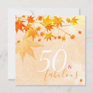 Invitation Automne Elégance 50E Anniversaire Fête
