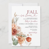 Invitation Automne en amour Rustique Fleur sauvage Automne Fi (Devant)