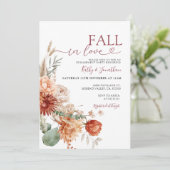 Invitation Automne en amour Rustique Fleur sauvage Automne Fi (Debout devant)