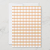 Invitation Automne En vichy Citrouille Fête d'anniversaire Pa (Dos)