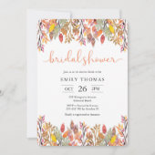 Invitation Automne Envoi d'une douche nuptiale (Devant)