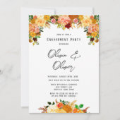 Invitation Automne Épice Épée Peony Parti d'engagement (Devant)