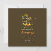 Invitation Automne Famille Arbres Thanksgiving Dîner (Devant)