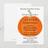 Invitation Automne Famille Réunion ou Citrouille (Devant / Derrière)