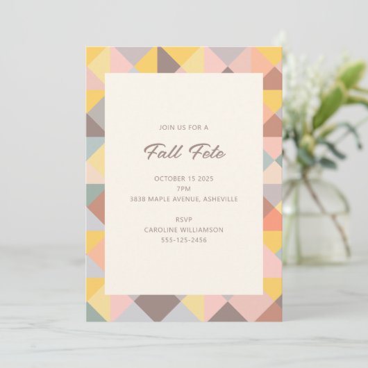 Invitation Automne Fête Fête Rassemblement Simple Moderne (Debout devant)