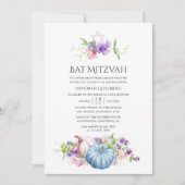 Invitation Automne - Fête florale de Bat Mitzvah (Devant)