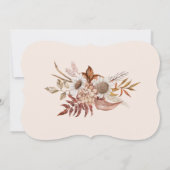 Invitation automne feuillage rustique dîner d'action de grâce (Dos)