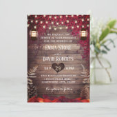 Invitation Automne Feuille rouge Russe Mariage de automne de (Debout devant)