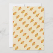 Invitation Automne Feuilles Animaux de ferme Baby shower Barn (Dos)