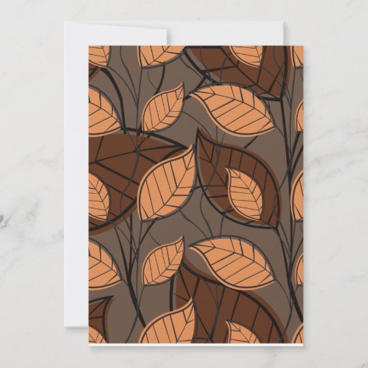 Invitation Automne Feuilles Brown (Devant)