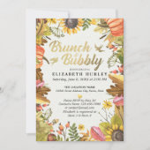 Invitation Automne Feuilles Citrouille Brunch Fête des mariée (Devant)