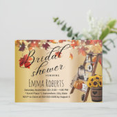 Invitation Automne Feuilles d'amour échelle Fête des mariées  (Debout devant)